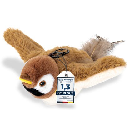 PetTec® Interaktives Katzenspielzeug Elektrisch [DAS ORIGINAL] Selbstbeschäftigung - Katzenspielzeug Vogel beweglich mit Katzenminze Interactive Cat Toy Automatische Katzen Spielsachen